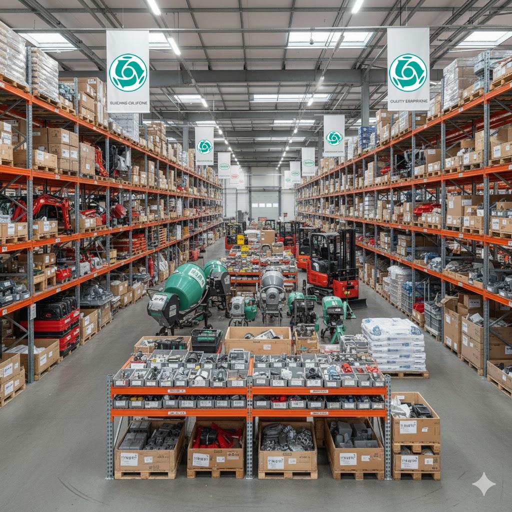 Industrial parts warehouse and equipment inventory